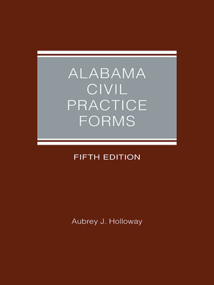 cover image of Alabama Civil Practice Forms